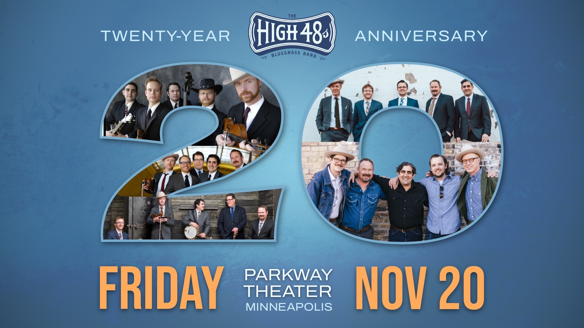 The High 48s 20th Anniversary Celebration - Nov. 20th at the Parkway Theater in Minneapolis